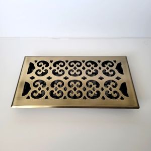 Decor Grates Floor Register 6" x 12" Antique Brass Finish Scroll New SPH612-A